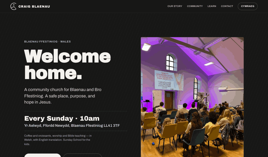 Craig Blaenau website homepage
